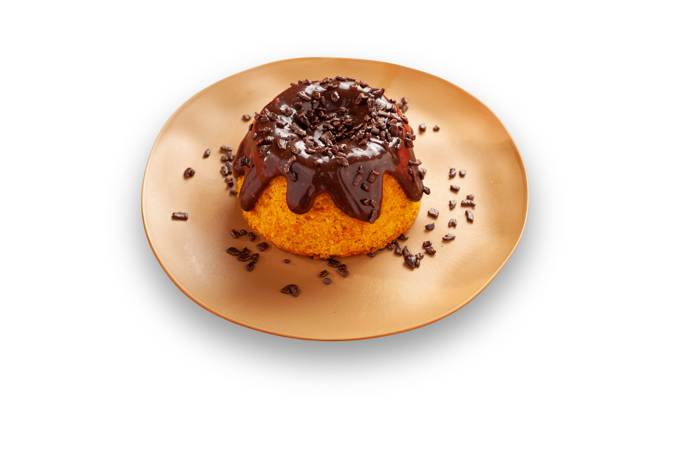Bolo vulcão de cenoura e chocolate apresentado no cardápio D’Onofre